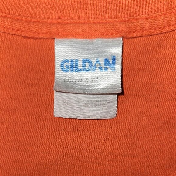 University of Illinois Fighting Illini T Shirt Mens XL Orange Spell Out College - Picture 5 of 5